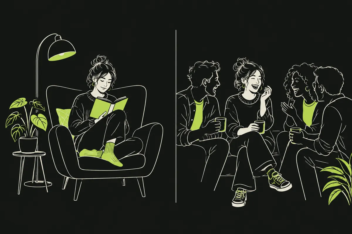 Illustration for the Introvert Extrovert Test